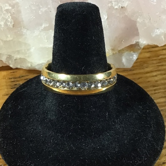 Boutique Other - Gold Filled Cubic Zirconia Band Ring